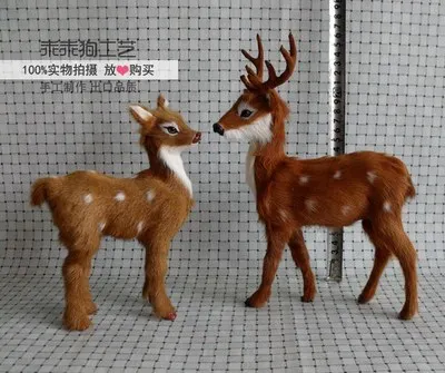 

simulation cute sika deer model polyethylene&furs deer model home decoration props ,model gift d803