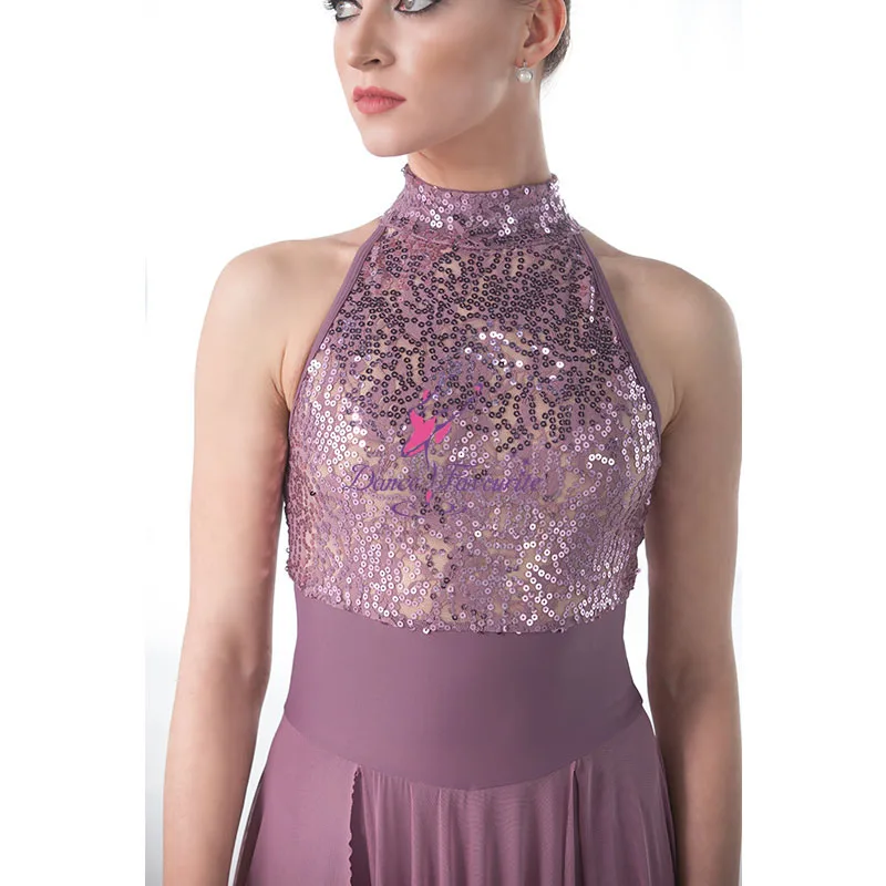 Dance Favourite Dance Costumes 18015 Sequin Lance Bodice with mesh Long Skirt Lyrical  Ballet Dress Dance Costumes