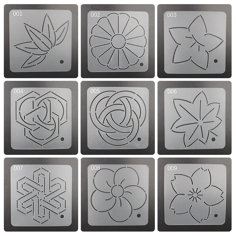 

9pcs/bag New Templates Quilting Patchwork Semi-Transparent Embroidery Model Sewing Tool Templates Patchwork Handmade DIY