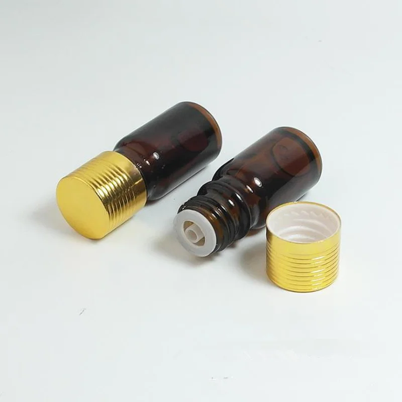 

5ml 10ml Amber Glass Bottles Dropper for Essential oil Aromatherapy Cosmetic Containers 5CC Amber Glass Bottle with cap F204