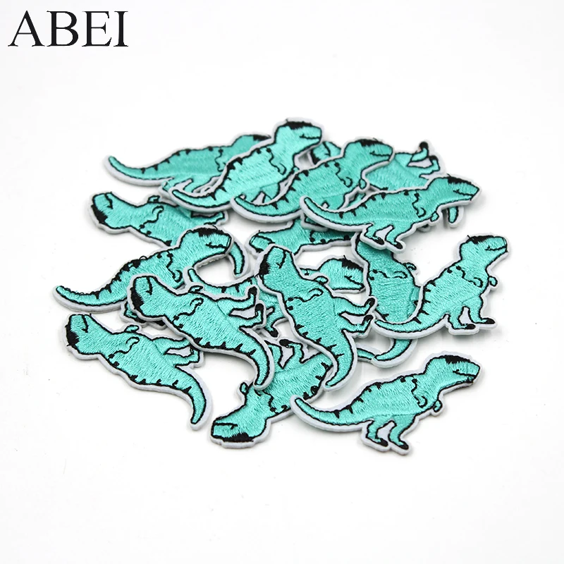 10pcs/lot Cartoon Dinosaur Patches Iron on Animals Appliqued for Kids Boys Jeans Sewing Clothing Motif Badge Diy Stickers Logo - view 3