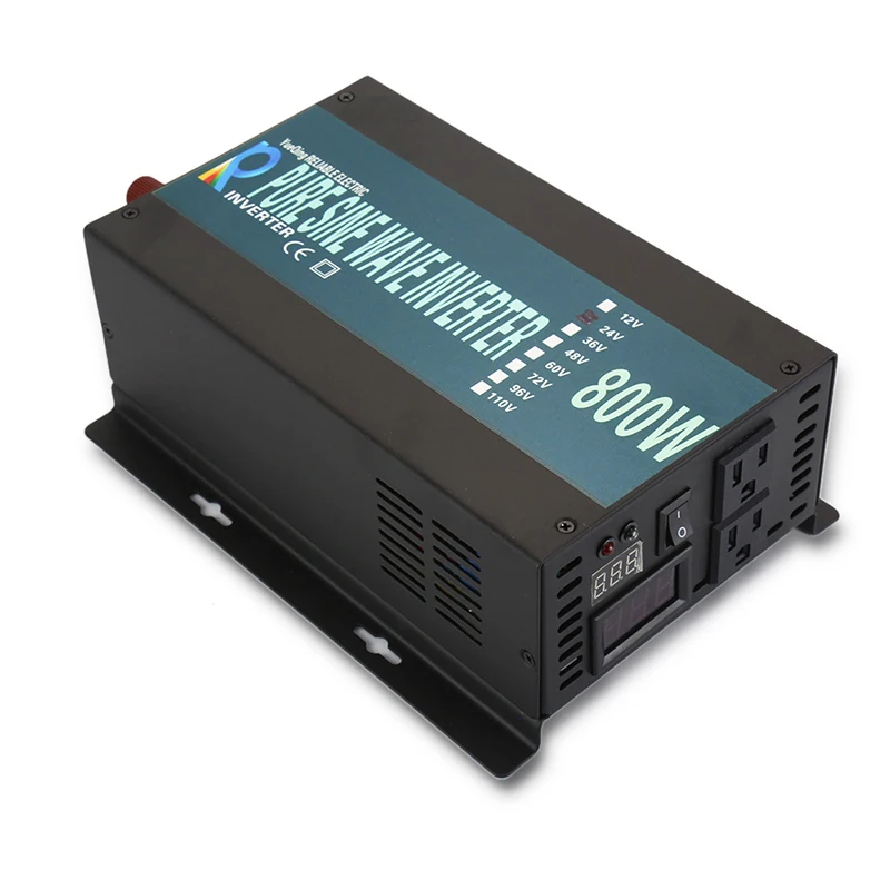 Solar Power Inverter 12V 220V 800W Pure Sine Wave Inverter Power Supply 24V/48V DC to 120V/220V/230V/240V AC Voltage Converter