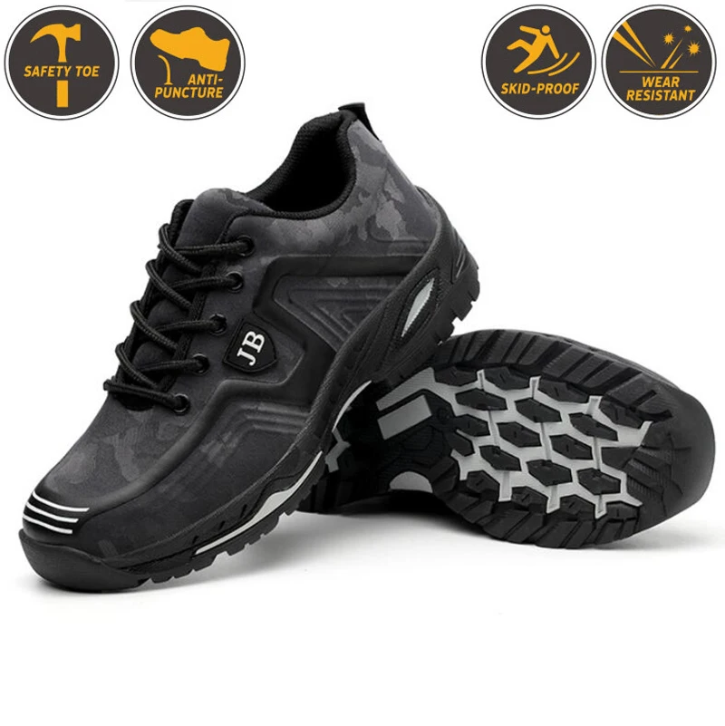 Dropshipping Men And Women Safety Boots Outdoor Fashion Men Shoes Smash-Proof Puncture-Proof Workers Sneakers