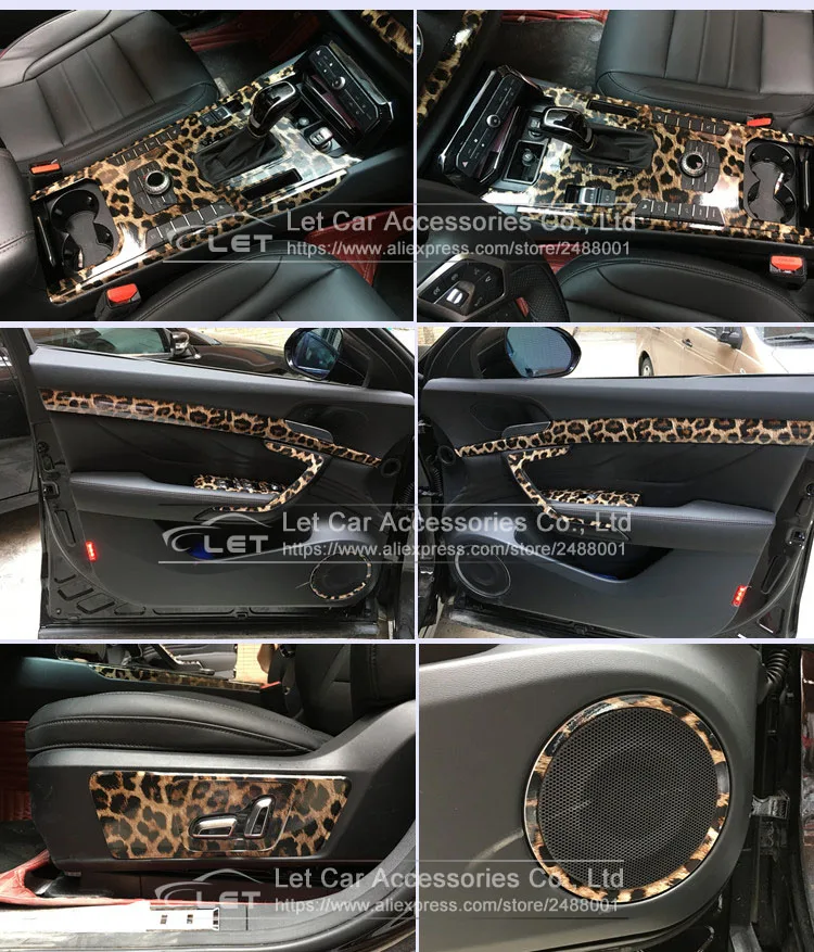 Car Sticker Leopard Printed Car Styling Film Decor Auto Film Vinyl Wrap Car Adhesive Decoration Motorcycle Car Accessories