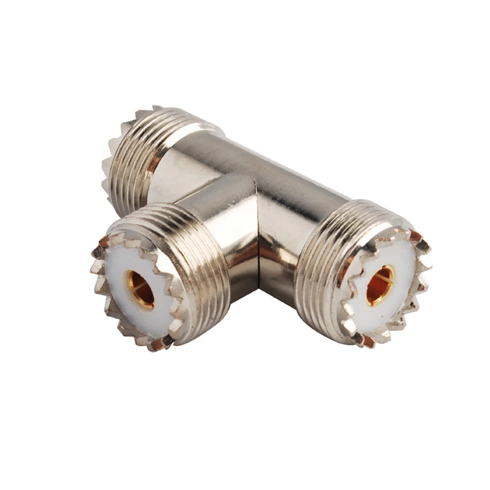 Eightwood 5 قطعة UHF راديو السيارة هوائي محول UHF جاك أنثى إلى UHF جاك موصل سالب 2 طريقة "T" نوع النسخة البريطانية SO-239