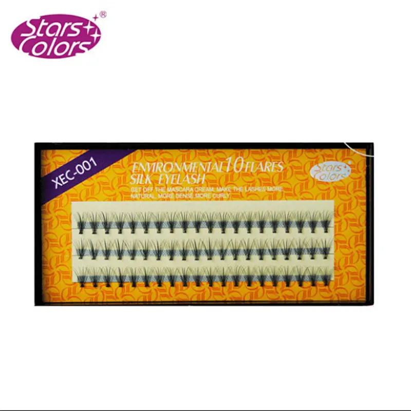 Professional Imitate Mink Silk Eyelash 0.12mm C Curl Eyelashes Extension Premade 10Roots Volume Fan False Eye Lashes