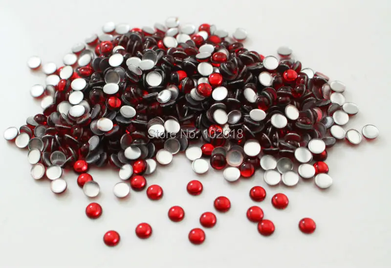 2880PCS 4mm round shape siam color hot sell hotfix epoxy flatback pearl rhinestone perfect look