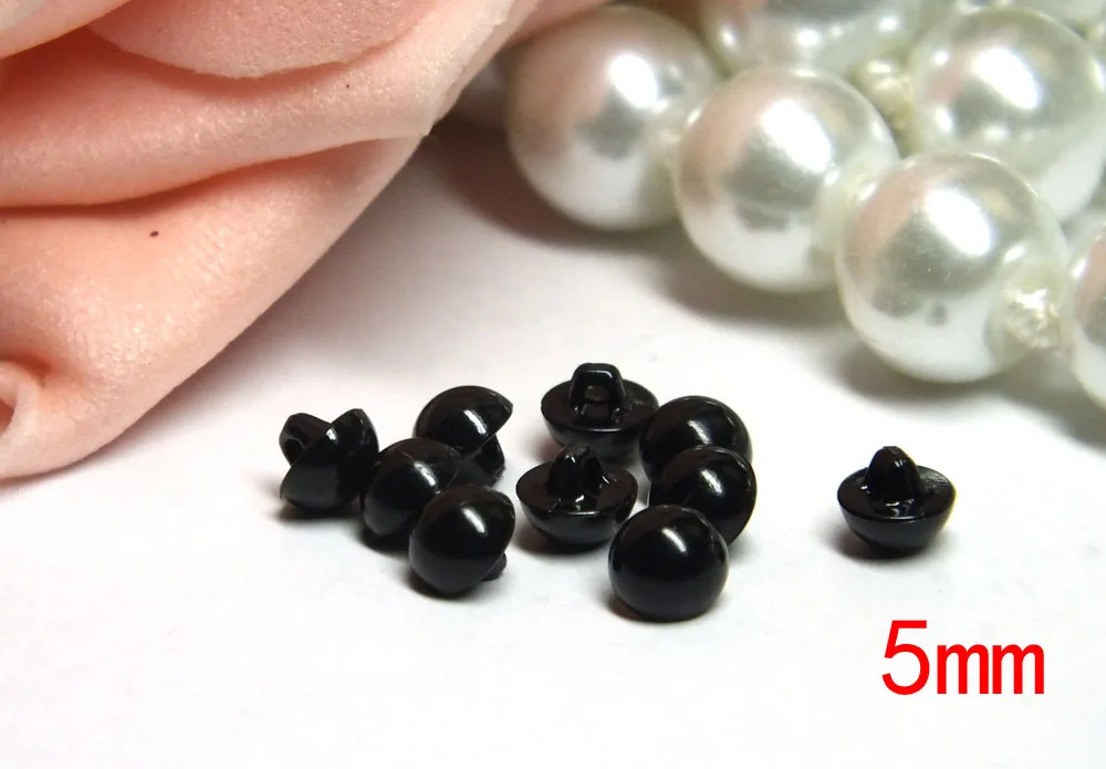 Wholesale Bulk Lot 50pairs Black Resin Button Doll, Bear Sewable Safety Eyes --5mm