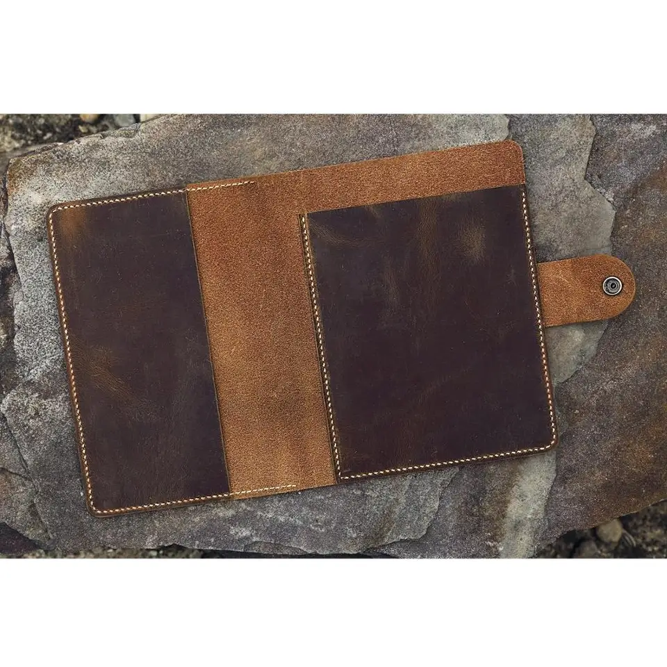 Personalized real genuine leather cover case for RHODIA pad