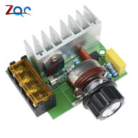 4000W 0-220V AC SCR Electric Voltage Regulator Motor Speed Controller Dimmers Dimming Speed with Temperature Insurance