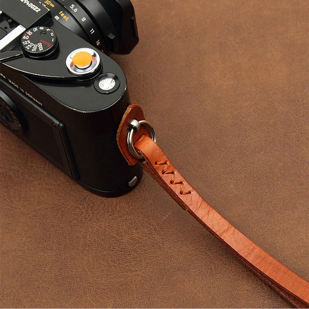 cam-in 3021-3026 Italy Cowskin Camera Wrist Strap Cowhide Leather DSLR spire lamella Hand Belt Photography Accessory 4 colors