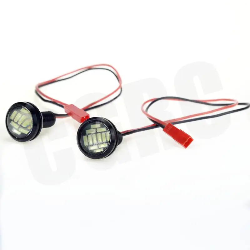 1 Pair Metal LED Headlight Spotlight For 1/10 RC Crawler Car RC Short-Course  Traxxas Slash REVO E-REVO  X-MAXX 1/8 1/5 RC Car