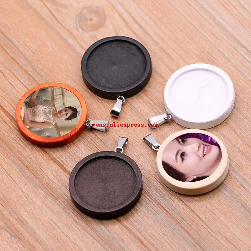 sublimation blank wooden pendant jewelry hot transfer printing diy consumables  50pieces/lot new style