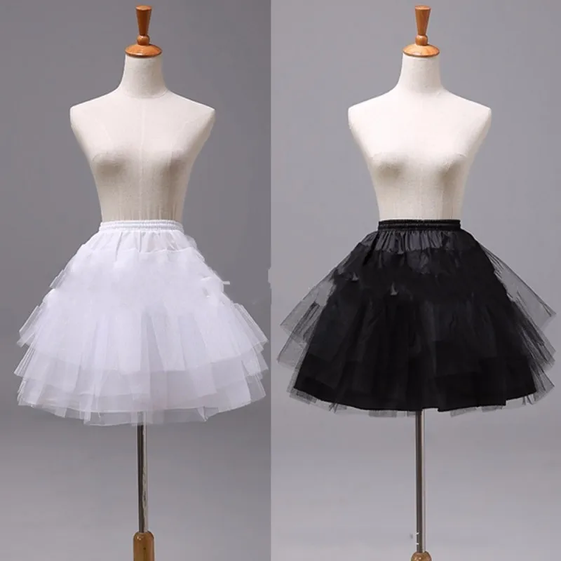 High Quality White Or Black Short Petticoats Women Underskirt For Wedding Dress Jupon Cerceau Mariage