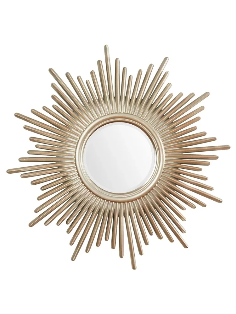 Wall Sunburst Mirror / Manufactured Wood Frame in Golden