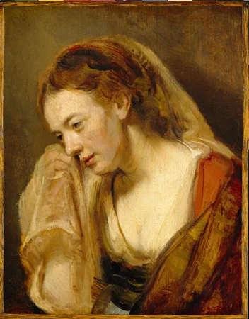 

100% handmade Oil Painting Reproduction on linen canvas,a-woman-weeping by Rembrandt Van Rijn,Rembrandt Oil Painting