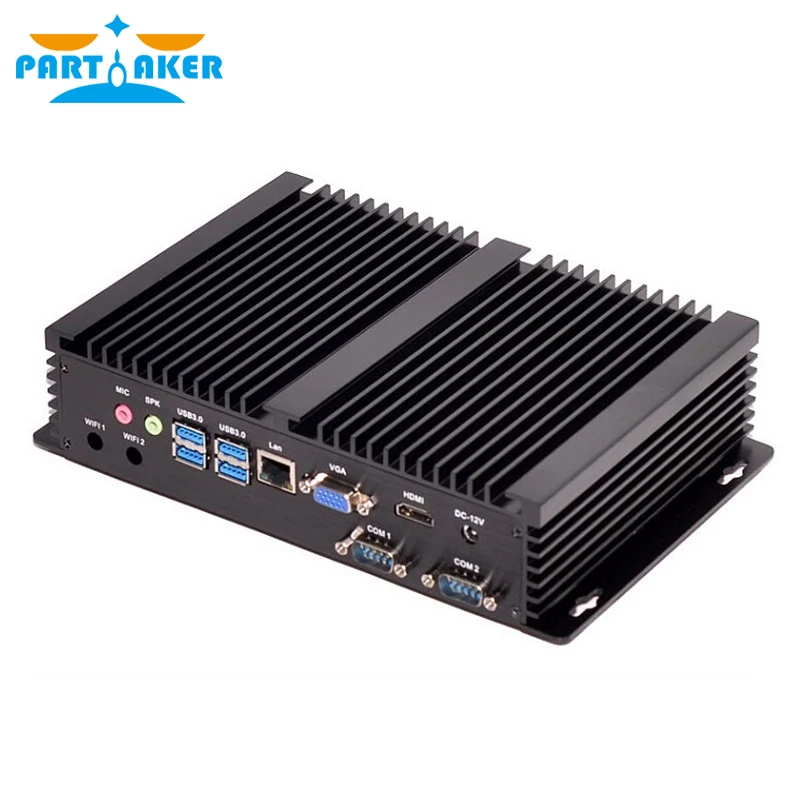 Partaker I3 Win10 WIN7 Fanless Industrial i3 i5 i7 Mini Computer With CPU Intel Processor 3 Years Warranty