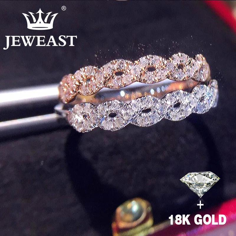 

Natural Diamond 18K Gold Pure Gold Ring AU 750 Gold Solid Gold Rings Good Beautiful Upscale Party Fine Jewelry Hot Sell New 2023