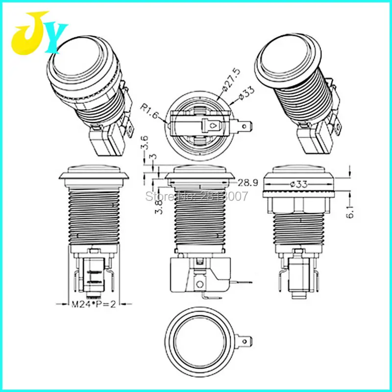 1PCS CHROME Plated illuminated arcade push button 5V 12v LED Arcade Start Push Button with micro switch 1P 2P START CREDIT PAUSE