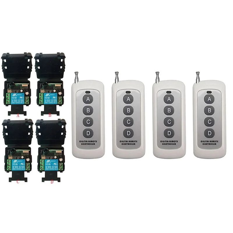 500m DC12V 24V 1CH 1 CH 10A sistema conmutador de control remoto inalámbrico RF receptor + transmisores para electrodomésticos puerta de garaje