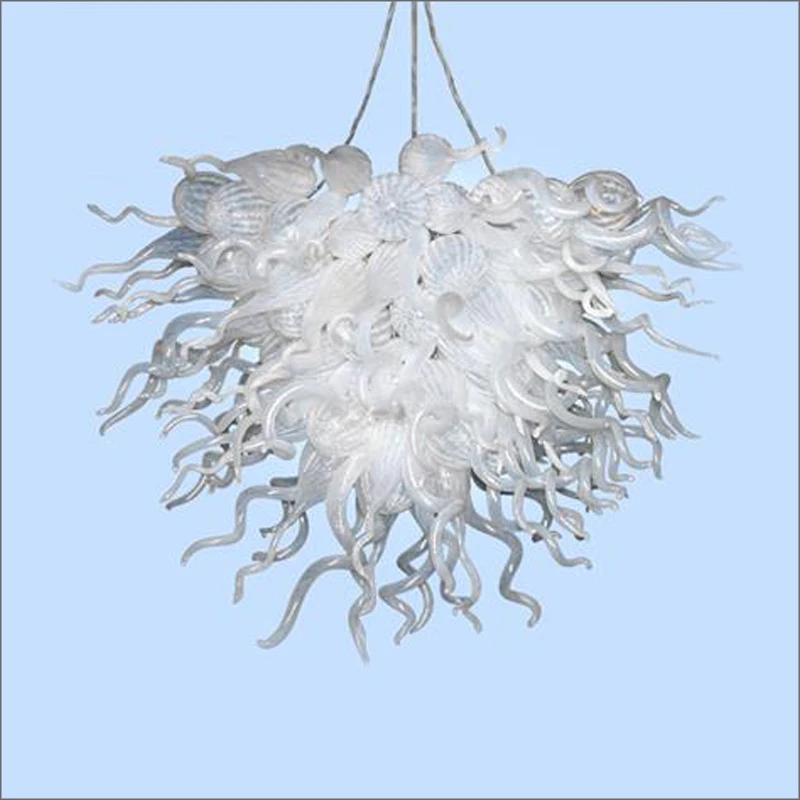 

Modern Art Decor Handmade Blown Galss Hanging Chain Chandelier Hand Blown Glass Crystal Chandelier