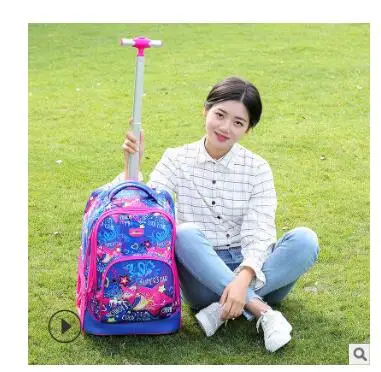 Trolley backpacks bags for teenagers 18 inch Wheeled backpack bag for School backpack On wheels Children luggage Rolling Bags