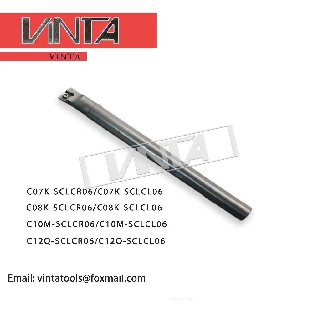 

C07K/C08K/C10M/C12Q-SCLCR06/SCLCL06 tungsten steel Anti-vibration internal turning tools inderts holder boring bar