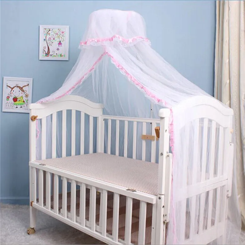 coxeer Children Mosquito Net Romantic Purfle Breathable Baby Hung Dome Bed Canopy Netting For Baby Children Toddler Moustiquaire