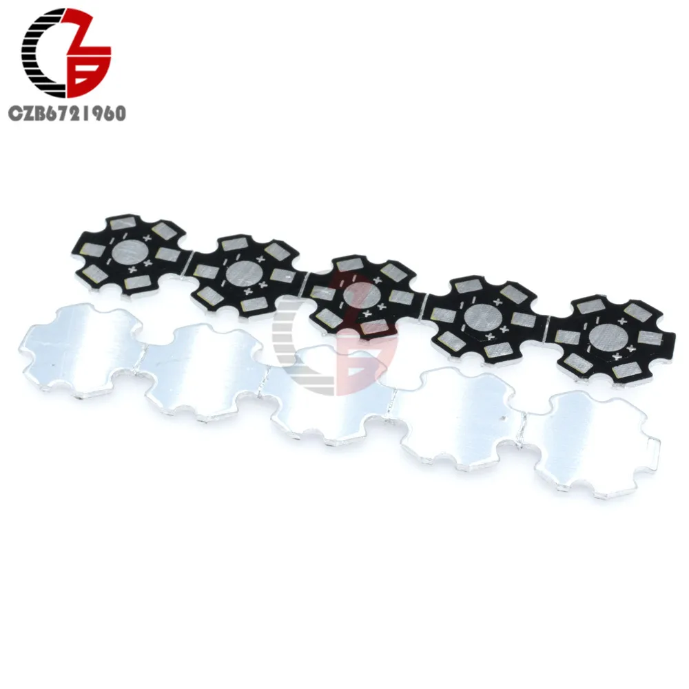 20PCS 20MM 1W 3W 5W high Power LED Universal Aluminum Plate Heat Sink Black