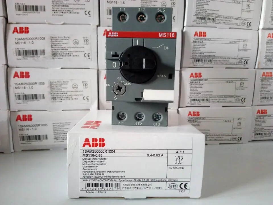 ABB motor protector MS116-0.4 / MS116-0.63 brand new original 1 piece