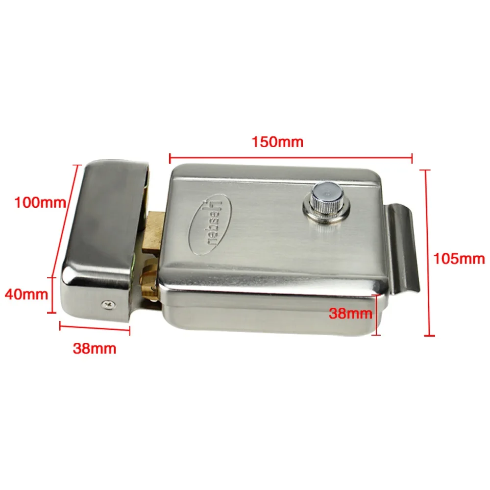 Access Control Electric Control Lock Dedicated Electronic Lock DC 12V NC Type Metal with Keys for Access Control System Kit