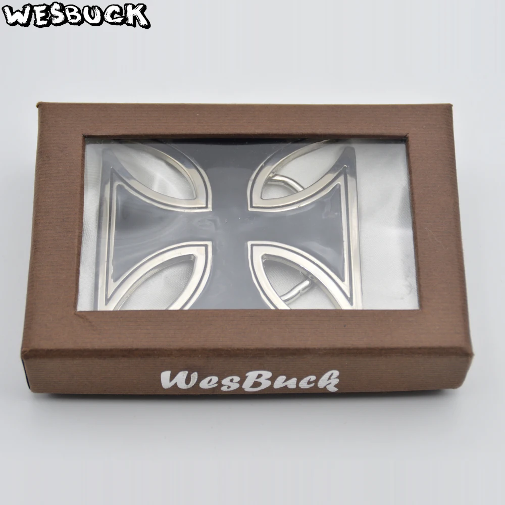 5 PCS MOQ WesBuck Brand Crossing Belt Buckles Metal for Man Women West Cost Choppers Men Women Buckle With PU Belt Holiday gifts