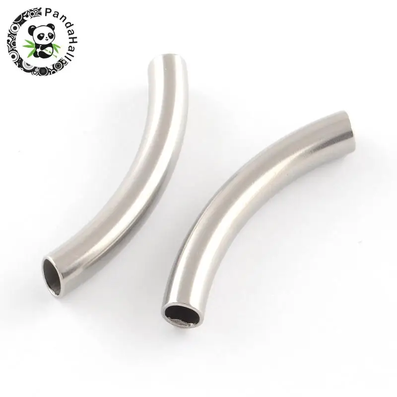 

Stainless Steel Tube Beads Jewelry Findings decoration , Stainless Steel Color, 40x6mm, Hole: 4mm