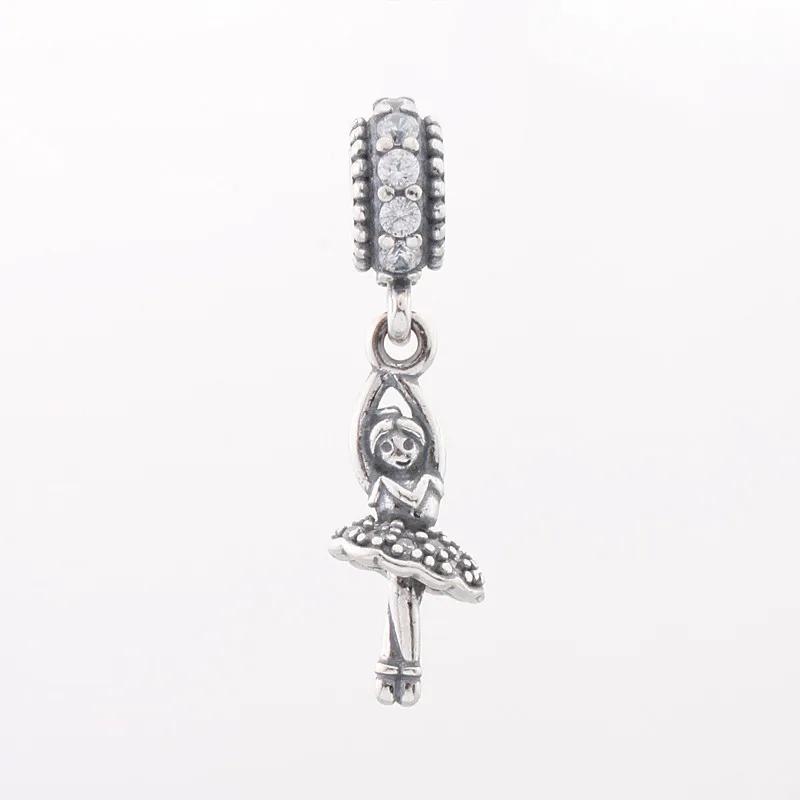 Newest Dance Girl Pendant 925 Sterling Silve Beads Charm dangle charms Fit Original Pandora Charms Bracelet jewelry LW400