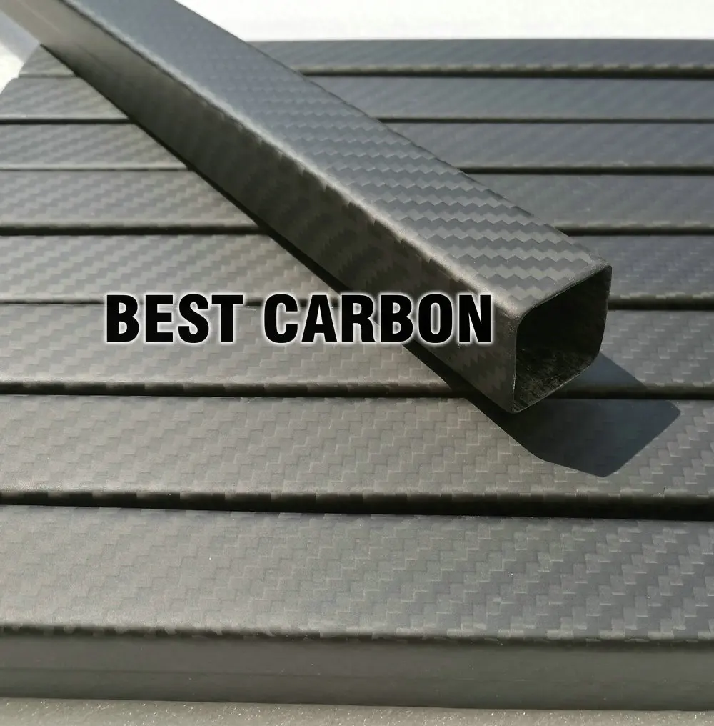 FREE SHIPING shorter 3K twill matte square carbon fiber tube 25mm x 23mm