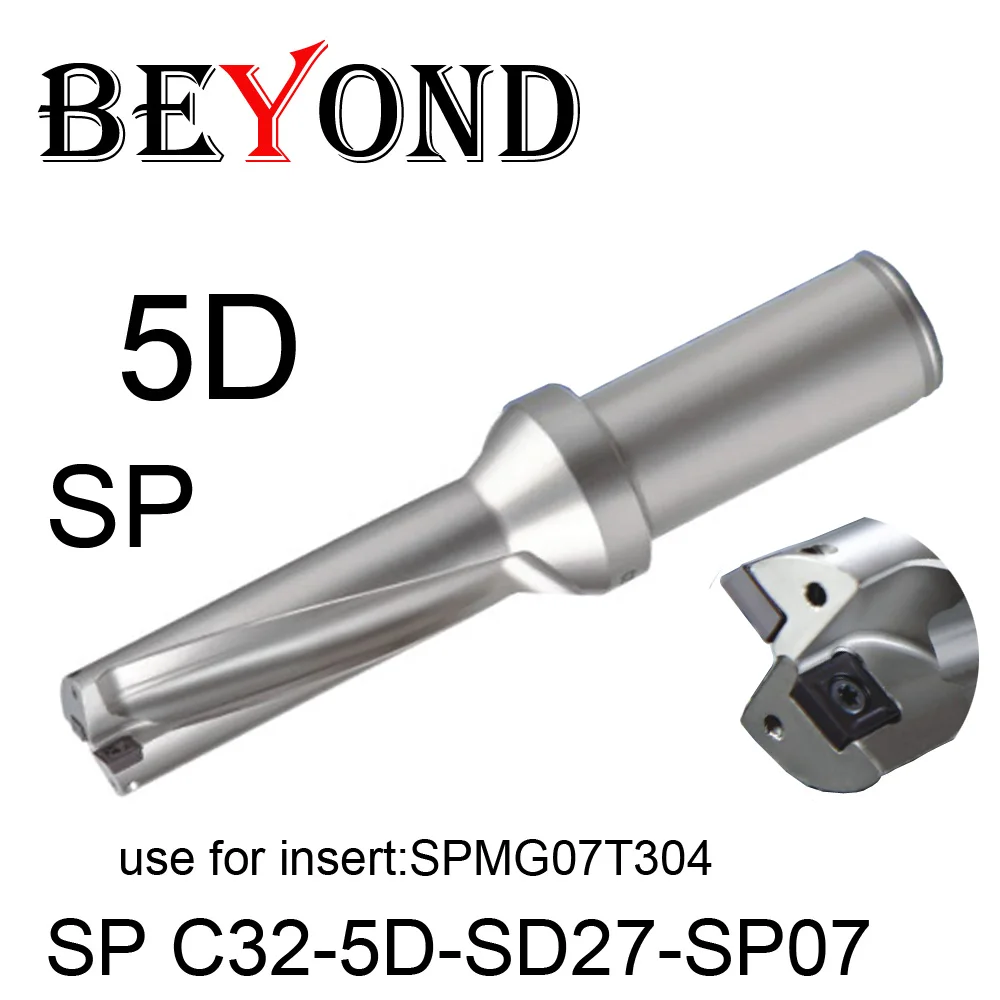 

BEYOND Drill Bit C32 5D 27mm SP C32-5D-SD27-SP07 U Drilling use Insert SPMG SPMG07T304 Indexable Carbide Inserts Tools CNC Lathe