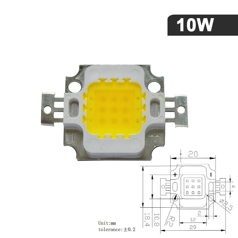 Lampada a LED ad alta potenza Chip Epistar vari colori 1W 3W 5W 10W 20W 3000W SMD COB LED lampadine integrate