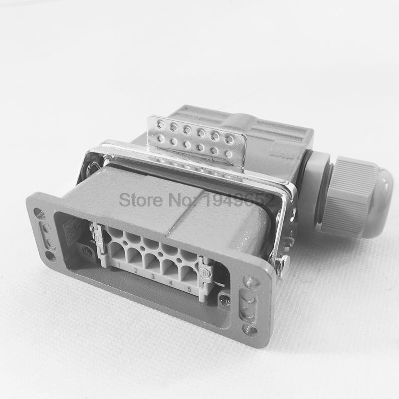 Heavy Duty Connectors HDC-HA-010-1 F/M 10pin 10A Industrial rectangular Connector plug image 2