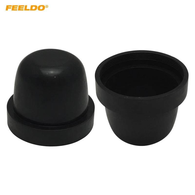

FEELDO 2Pcs Car LED Headlight Waterproof DustProof Cover Rubber Anti-Dust Sealing Headlamp Cover Cap 55mm-60mm #5601