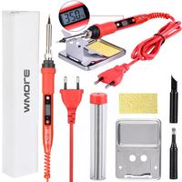 JCD 80W Electric Soldering Iron  LCD Temperature Adjustable 110V 220V Welding Solder Rework Station Soldering Iron Stand Tip kit