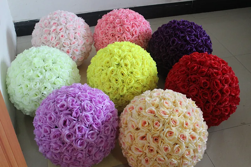 10 Inch Wedding silk Pomander Kissing Ball flower ball decorate artificial flower for wedding garden market decoration