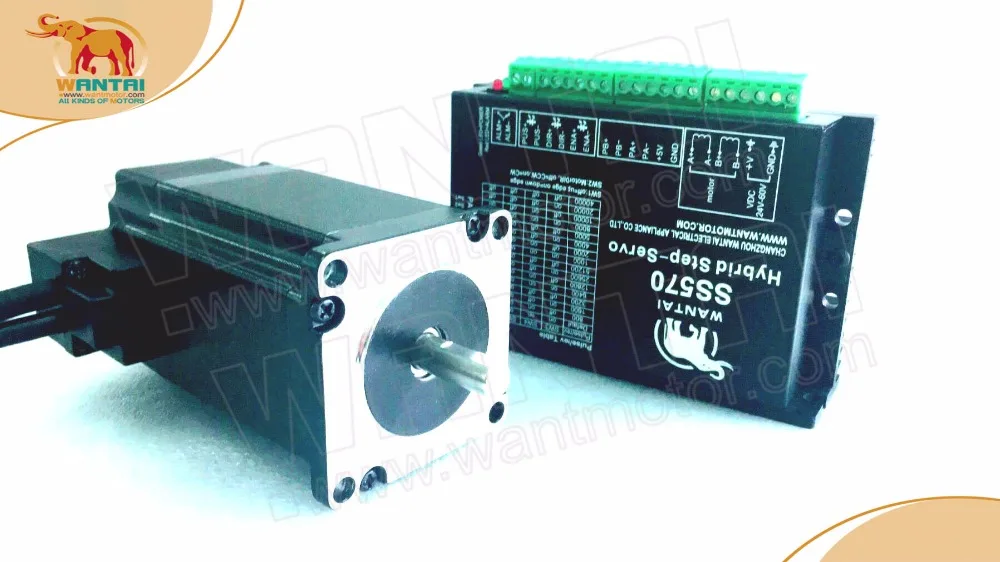 New motor! Wantai 4-Lead Nema23 closed loop stepper motor, 57HBM20-1000  4A 210N-cm(300oz-in) +servo driver CNC  Machine