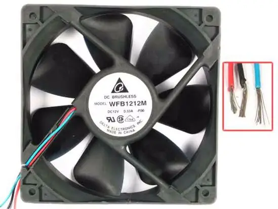 

Delta Electronics WFB1212M F00 DC 12V 0.33A 120x120x25mm 3-wire Server Cooling Fan