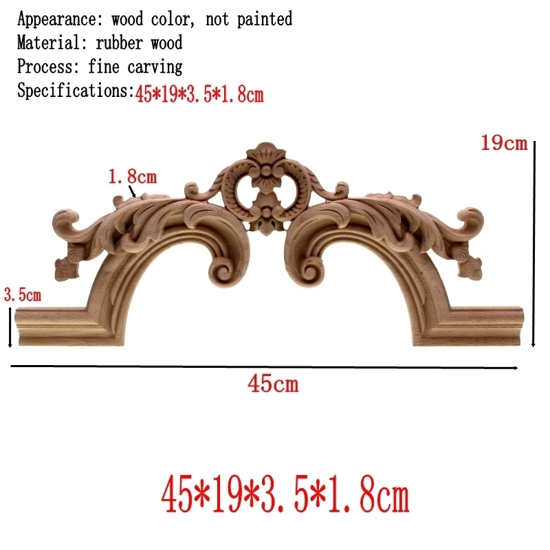 RUNBAZEF The New Listing Wood Carving Angle Flower European Style Lattice Background Wall Applique Home Decoration Accessories