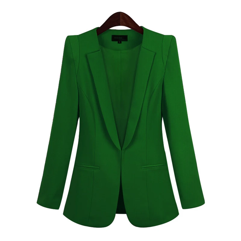 2024 Koreaanse Blazer Pak Jasje Vrouwen Herfst Lente Nieuwe Lange Mouw Gekerfde Kraag Werk Blazers Pak 3xl 4xl 5xl R654