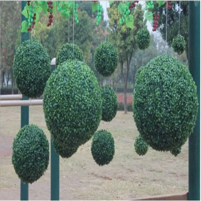 New 50cm Artificial Green Milan Grass Ball Plastic Plant Opening of the mall Hanging Ornament Wedding Party Decoration Supplies