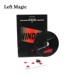 WINDOW By David Stone (Gimmicks+DVD) Magic Tricks Change A Card Thru Glass Magic Comedy Close Up Illusions Magic Toys