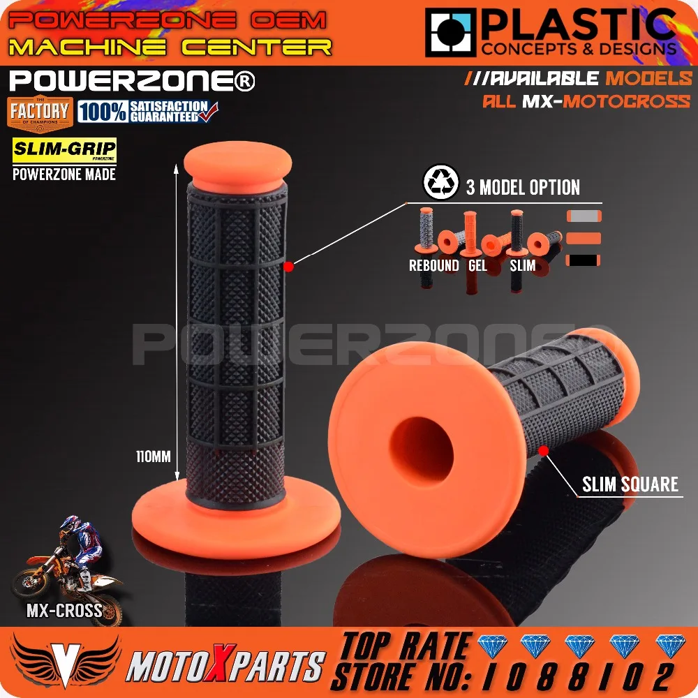 Powerzone Metals Rebound Grips GEL Slim Pro Taper Grip For KTM SX F XC-F EXC EXC-F/ W XC-W 50 85 250 530 SMR MX Dirt Bike Enduro