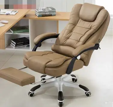 Can lie office chair USB massage foot leather chair