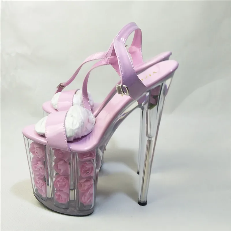 The new special price sexy roses are decorated with stilettos 20cm sandals, high-heeled shoes, banquet, wedding Dance Shoes